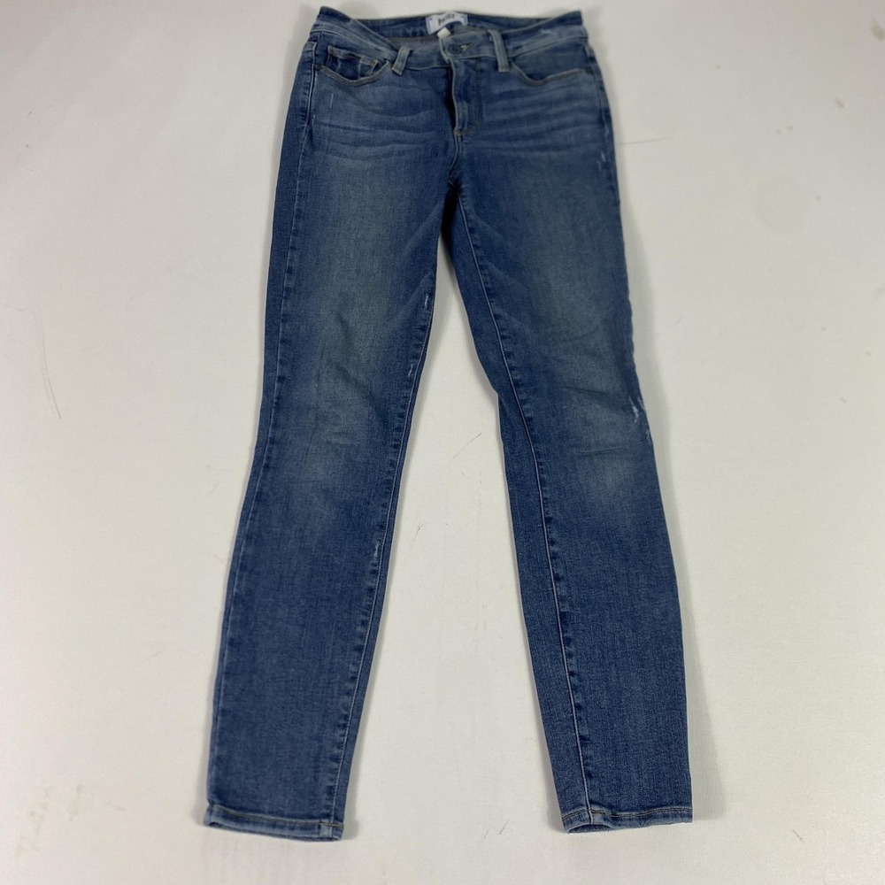 Paige Verdugo Ankle Jeans Womens 27 Blue Medium Skinny Stretch Denim Made USA